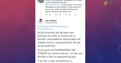 Llama secretario de organización de Morena atracadores electorales a los Yunes azules