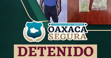Ante posible delito contra la salud, detiene Policía Estatal a masculino en la capital oaxaqueña 