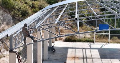 Construye SIC techado en la cancha de usos múltiples de la agencia municipal Guadalupe Victoria