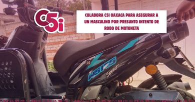 Colabora C5i Oaxaca para asegurar a un masculino por presunto intento de robo de motoneta