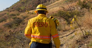 Atiende Coesfo incendio forestal en Santiago Xiacuí