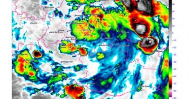 La tormenta tropical Chris toco tierra en Lechuguillas, Veracruz