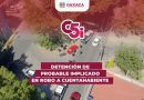 Con drones, C5i Oaxaca contribuye a detención de persona presuntamente relacionada con robo