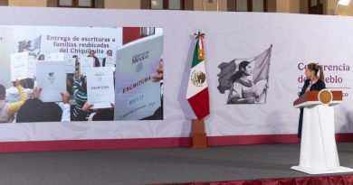 PRESIDENTA CLAUDIA SHEINBAUM ENCABEZA ENTREGA DE ESCRITURAS A 354 FAMILIAS REUBICADAS DEL CHIQUIHUITE