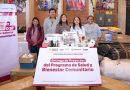Entrega Irma Bolaños equipamiento del proyecto Diseño y Confección de Blancos a grupo comunitario de San José Ayuquila