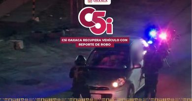 Recupera C5i Oaxaca vehículo con reporte de robo mediante alertamiento Repuve