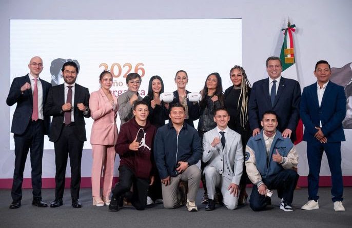 PRESIDENTA CLAUDIA SHEINBAUM PRESENTA BOXEANDO POR LA PAZ: 5 MIL BOXEADORAS Y BOXEADORES IMPARTIRÁN CLASES DE BOXEO A 100 MIL NIÑOS Y JÓVENES EN TODO EL PAÍS