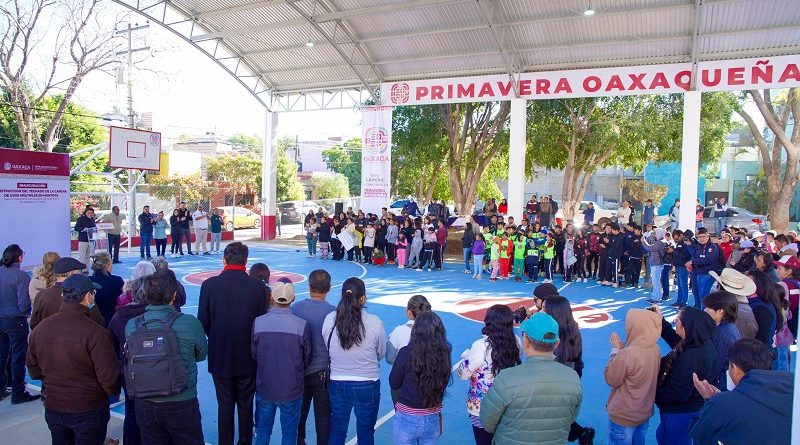 Entrega Salomón Jara techado de cancha de usos múltiples en fraccionamiento Álamos IVO para fomentar el deporte y sana convivencia