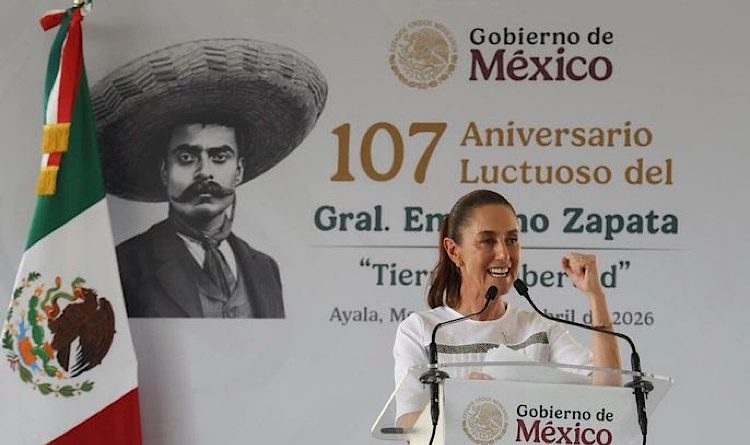 EN 107 ANIVERSARIO LUCTUOSO DE EMILIANO ZAPATA, PRESIDENTA CLAUDIA SHEINBAUM DESTACA ENTREGA DE 60 MIL HECTÁREAS A PROPIETARIOS ORIGINARIOS EN LA CUARTA TRANSFORMACIÓN