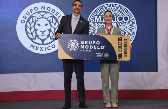 EL MUNDIAL SOCIAL ES UNA HERRAMIENTA DE PAZ: PRESIDENTA CLAUDIA SHEINBAUM; AVANZA CONSTRUCCIÓN Y REHABILITACIÓN DE 3 MIL 612 CANCHAS; GRUPO MODELO OBSEQUIARÁ 500 BOLETOS A GANADORES DE MUNDIALITOS