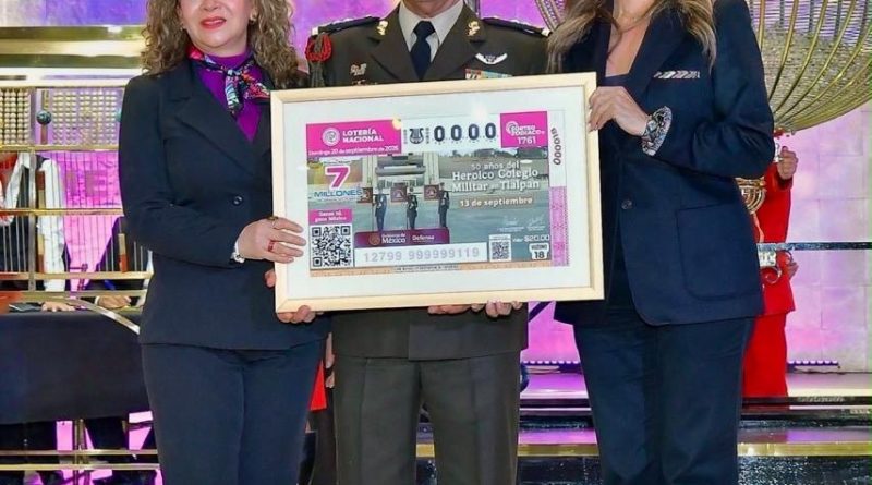 Honor y tradición resaltan el sorteo en territorio de Lotería Nacional que celebra el 50 Aniversario del Heroico Colegio Militar de Tlalpan