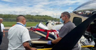Ambulancia aérea del Gobierno Estatal traslada a Kevin a Estados Unidos, recibirá atención especializada por quemaduras