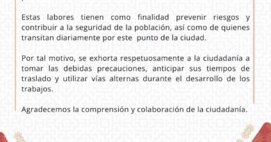 Advierte SSPC cierre de la calzada Porfirio Díaz por poda de árboles